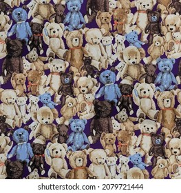 cartoon bear dolls motif illustration design vector digital image for clothing