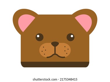 Cartoon Bär Gesicht. Vektorgrafik