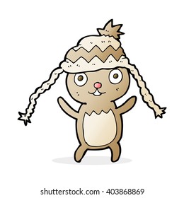 cartoon bear in hat