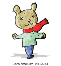 cartoon bear in human clothes
