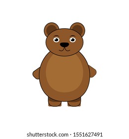 Cartoon bear illustration for design and web.