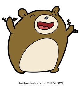 cartoon bear laughing