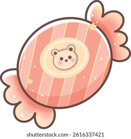 a cartoon bear on a candy bar