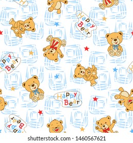 cartoon bear picture patterns in various styles