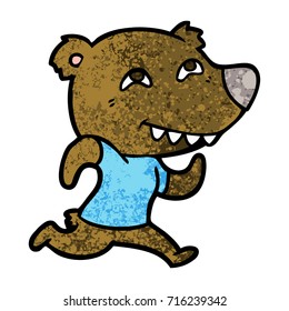 cartoon bear running