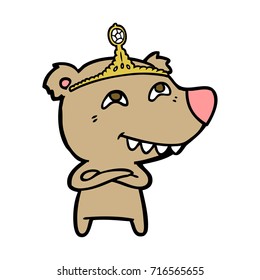cartoon bear showing teeth