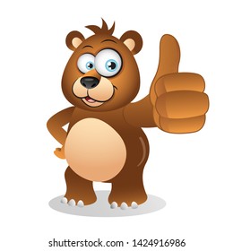 Cartoon Bear showing a thumbs up gesture