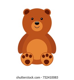 Cartoon bear smiling. Vector illustration