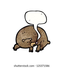 cartoon bear with speech bubble