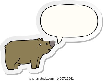 Cartoon-Bär mit Redeklopfen