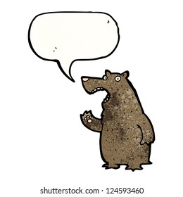 cartoon bear talking