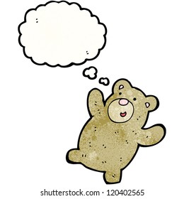 oso de caricatura con burbuja de pensamiento