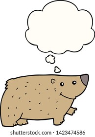 Cartoon-Bär mit Denkblase