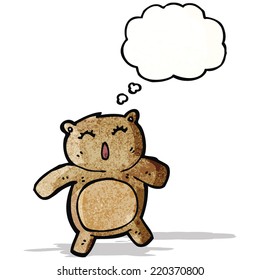 cartoon bear with thought bubble 