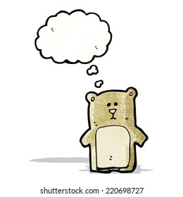 cartoon bear with thought bubble