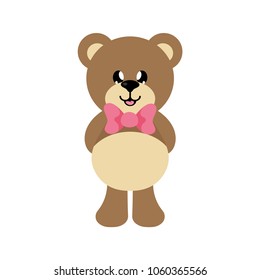 cartoon bear with tie