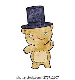cartoon bear in top hat