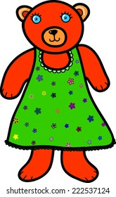 Cartoon bear, vector illustration