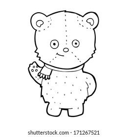 cartoon bear waving
