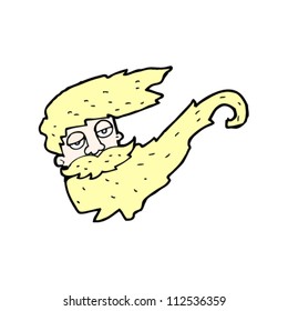 caricatura del hombre rubio barbudo