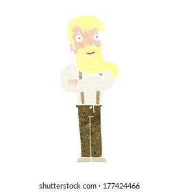 caricatura barbudo hipster man