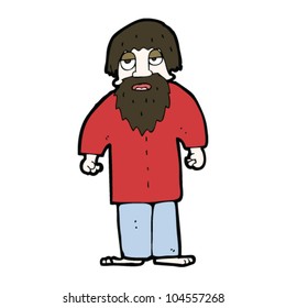 cartoon bearded man