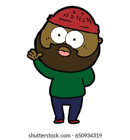 cartoon bearded man