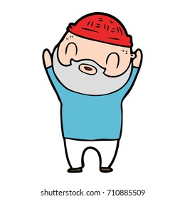 cartoon bearded man