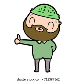 Cartoon Bearded Man Stock Vector (Royalty Free) 712397362 | Shutterstock