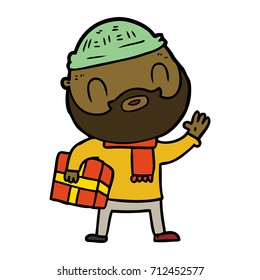 cartoon bearded man