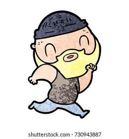 homem barbudo de desenho animado