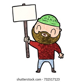 cartoon bearded man
