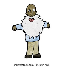 cartoon bearded old man