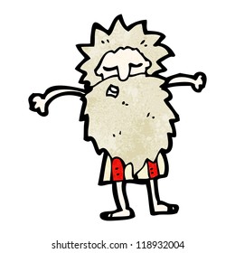 cartoon bearded old man
