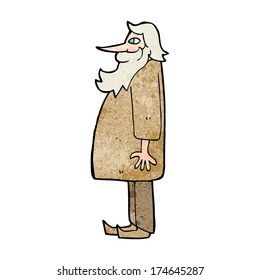 caricatura del anciano barbudo