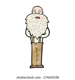 caricatura del anciano barbudo