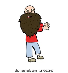 cartoon bearded old man