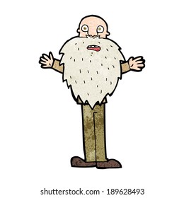 cartoon bearded old man