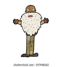 cartoon bearded old man