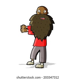 cartoon bearded old man