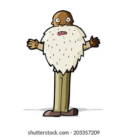 cartoon bearded old man
