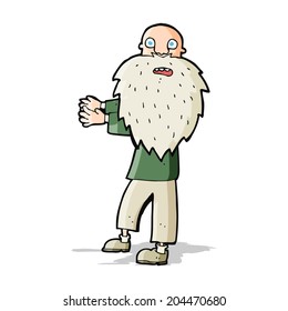 cartoon bearded old man