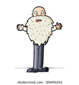 cartoon bearded old man
