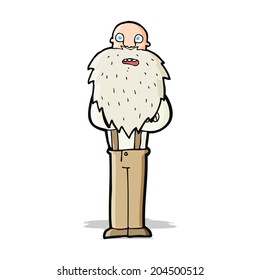 cartoon bearded old man