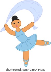 Cartoon beautiful ballerina and