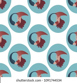 Cartoon beautiful little mermaid. seamless pattern