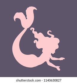 Cartoon beautiful little mermaid in a wreath. Sea theme. vector illustration on a background.