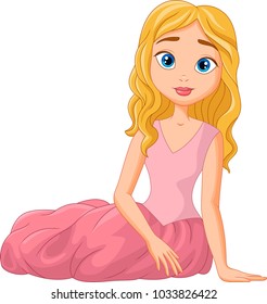 Cartoon of beautiful princess