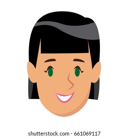 cartoon beauty girl smiling portrait female