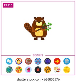 Cartoon Beaver Icon